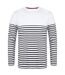 T-shirt breton adulte blanc / bleu marine Front Row-1