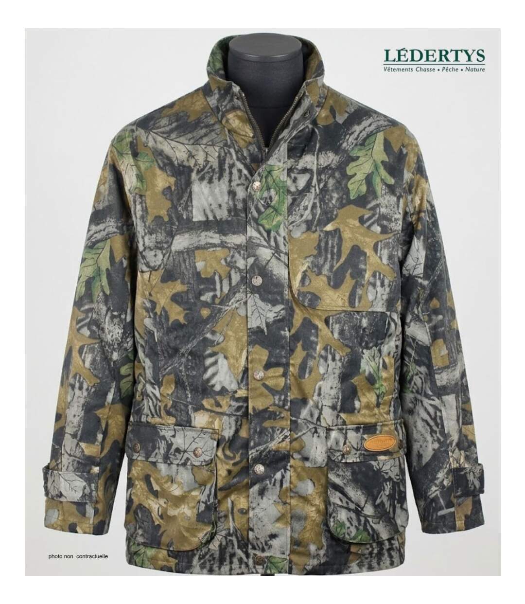 LEDERTYS LY0004 — Veste de chasse déperlante camouflage Forestwood kaki : confort et fonctionnalité sur le terrain-3