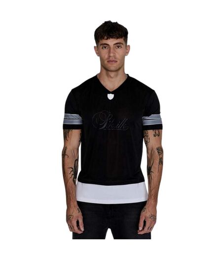 T-shirt Manches Courtes Homme Noir SikSilk