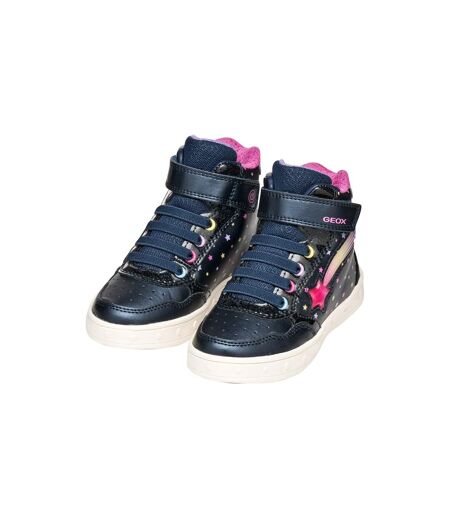 Basket Montante à Lacets Geox Enfant Skylin Girl Synt.Lea+Pea