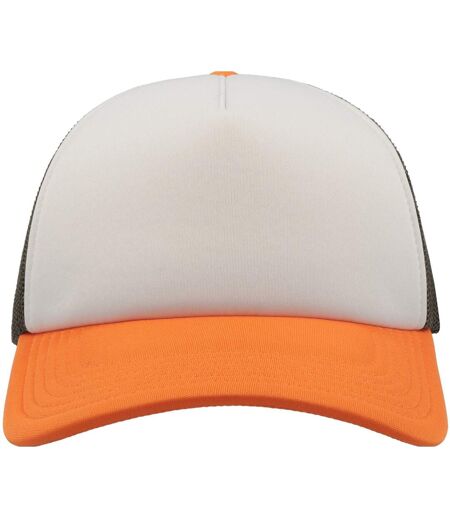 Atlantis Unisex Adult Rapper 5 Panel Trucker Cap (Fluorescent Orange) - UTAB613