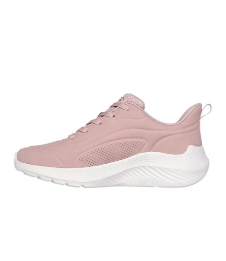 Womens/ladies Bobs Sport Squad Waves Trainers Blush Skechers