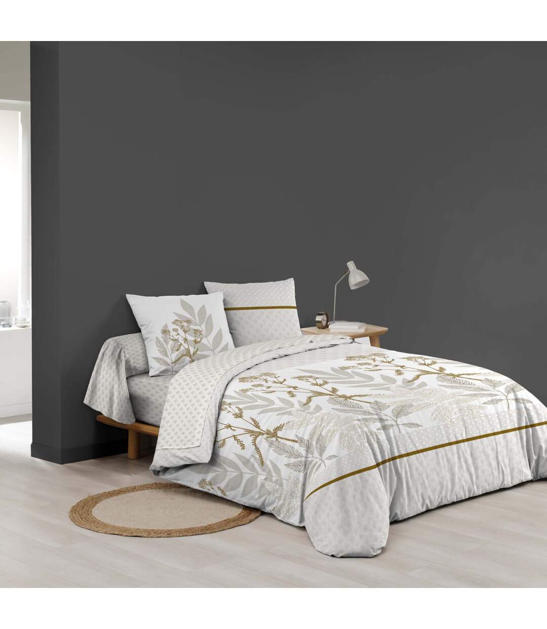 Parure de Lit 6 Pièces Raoni 260x240cm Naturel-1