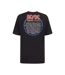 Mens Hugh D555 Highway To Hell Ac/dc Crew Neck Kingsize T-shirt Washed Black Duke-3