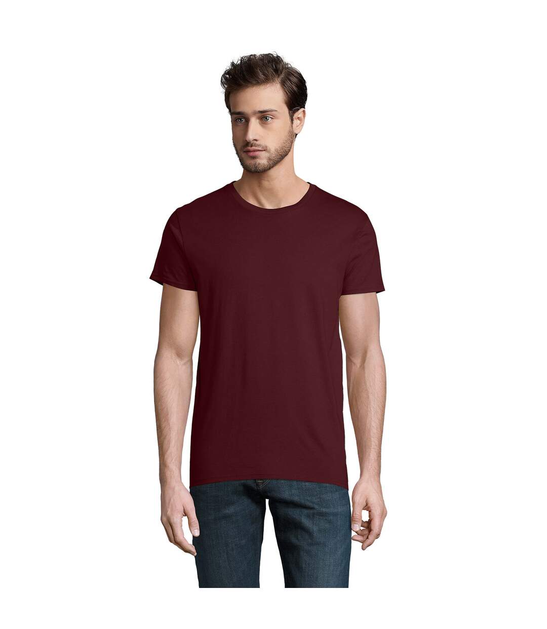 T-shirt Pioneer Homme Bordeaux SOLS-2
