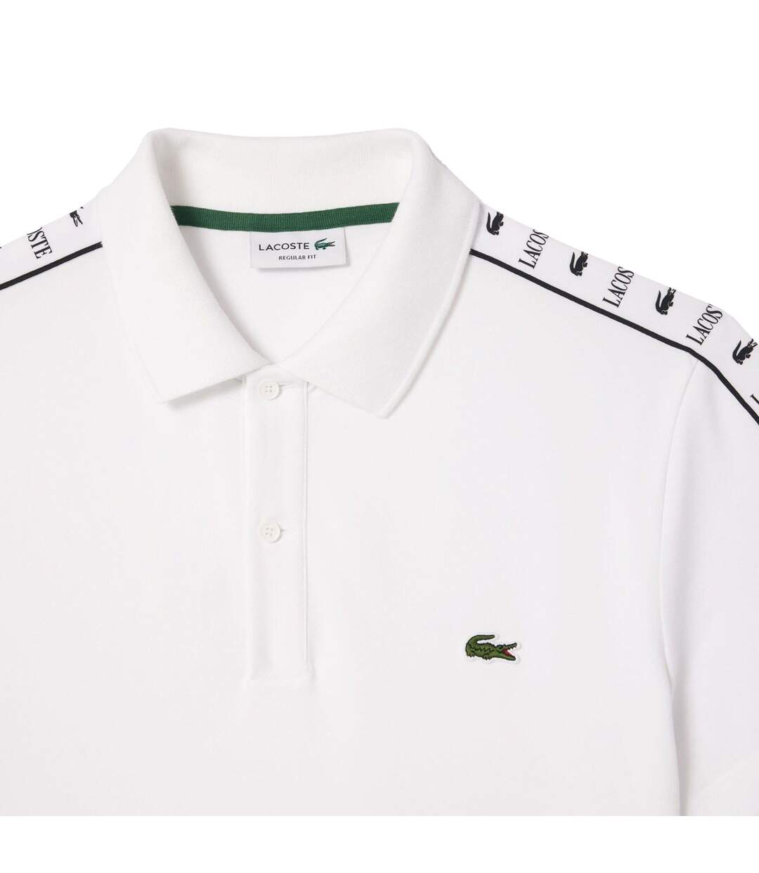 Mens Mini Pique Stretch Regular Polo Shirt White Lacoste-4