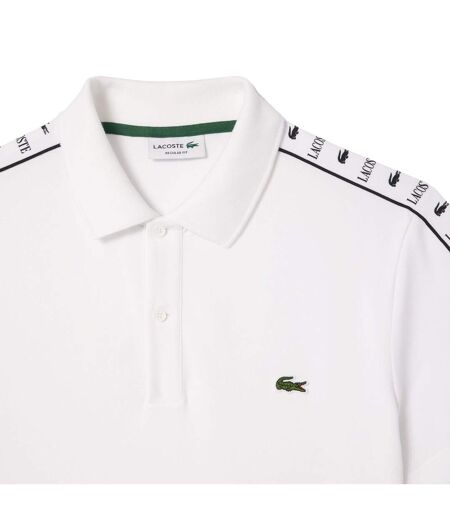 Mens Mini Pique Stretch Regular Polo Shirt White Lacoste