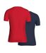2x t-shirt marine/rouge homme kaporal tifth - l-2