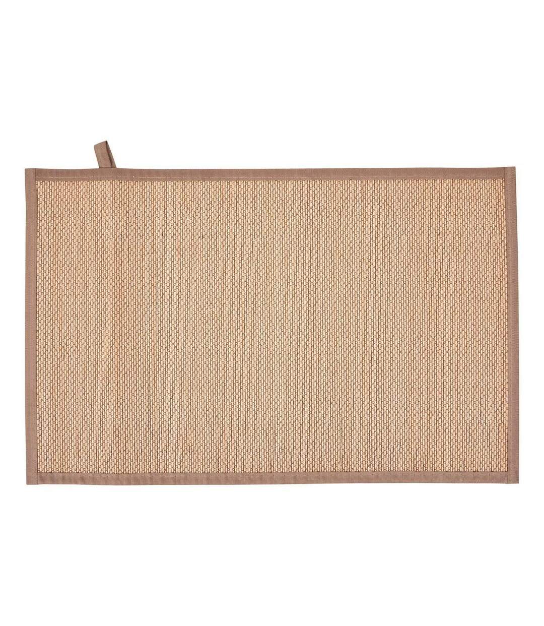 Tapis de Salle de Bain en Bambou Stemy 50x80cm Beige-1