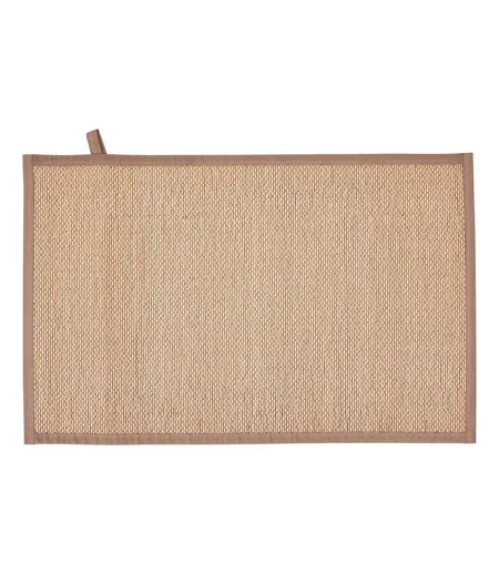 Tapis de Salle de Bain en Bambou Stemy 50x80cm Beige