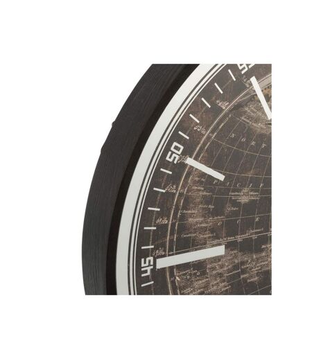 Paris Prix - Horloge Murale mappemonde 48cm Or & Noir