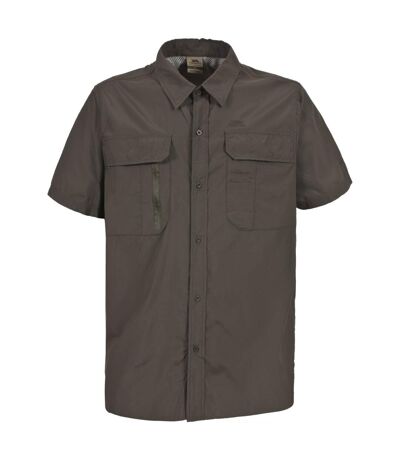 Trespass Mens Colly Short Sleeve Quick Dry Shirt (Dark Khaki)