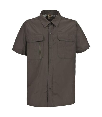 Trespass Mens Colly Short Sleeve Quick Dry Shirt (Dark Khaki)