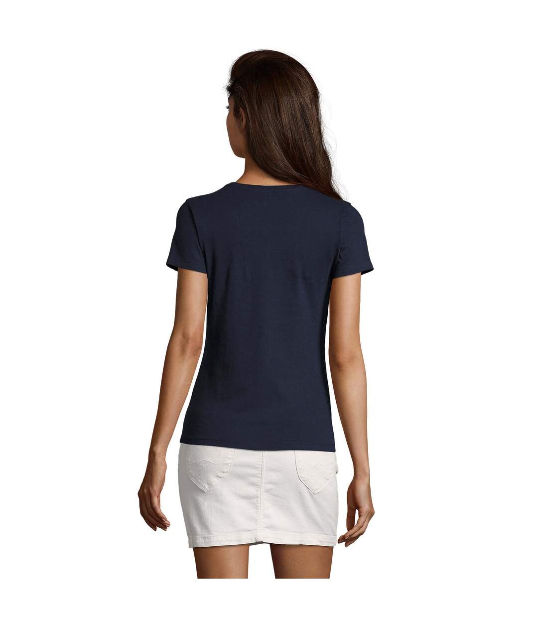 T-shirt imperial femme bleu marine SOLS-2