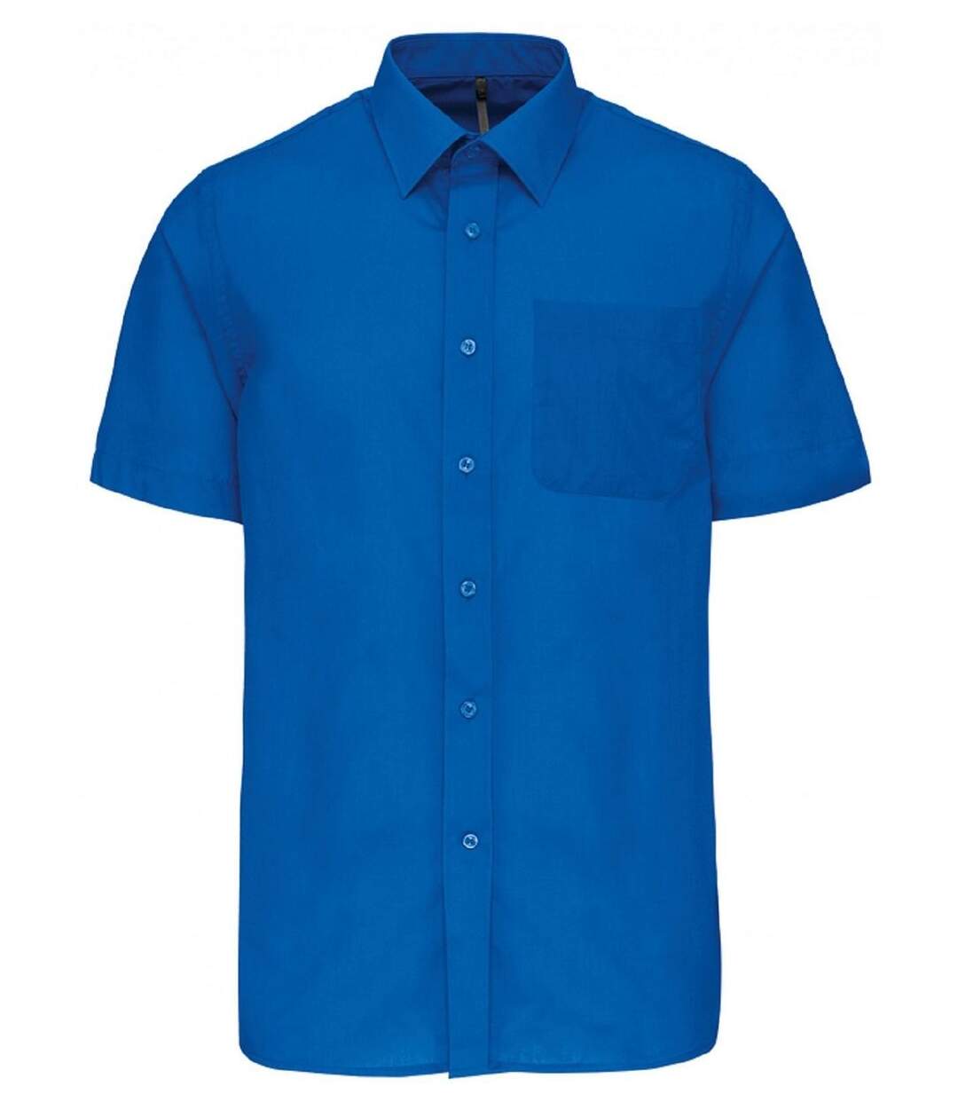 Chemise popeline manches courtes - K551- bleu royal - homme