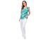 Top sans manches en viscose CHLOE bleu turquoise Coton Du Monde-1