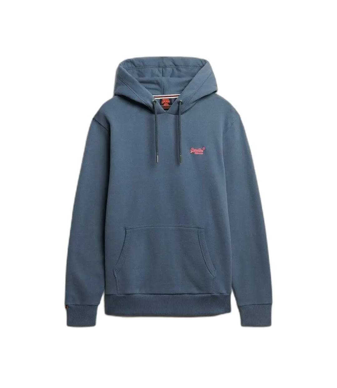 Sweat gris/rose homme superdry essential-1