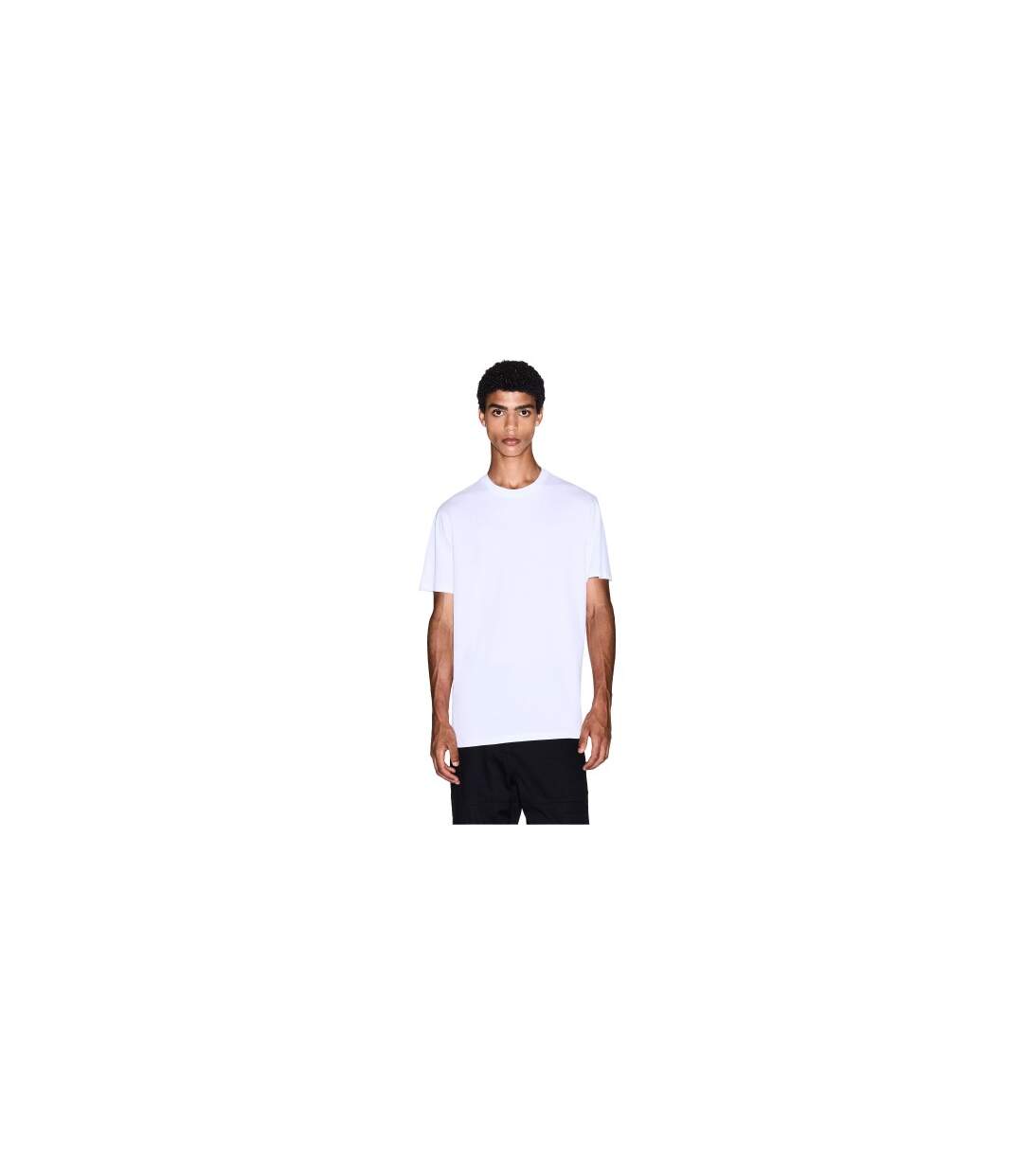 Mens Plain Cotton T-shirt White Armani Exchange-1