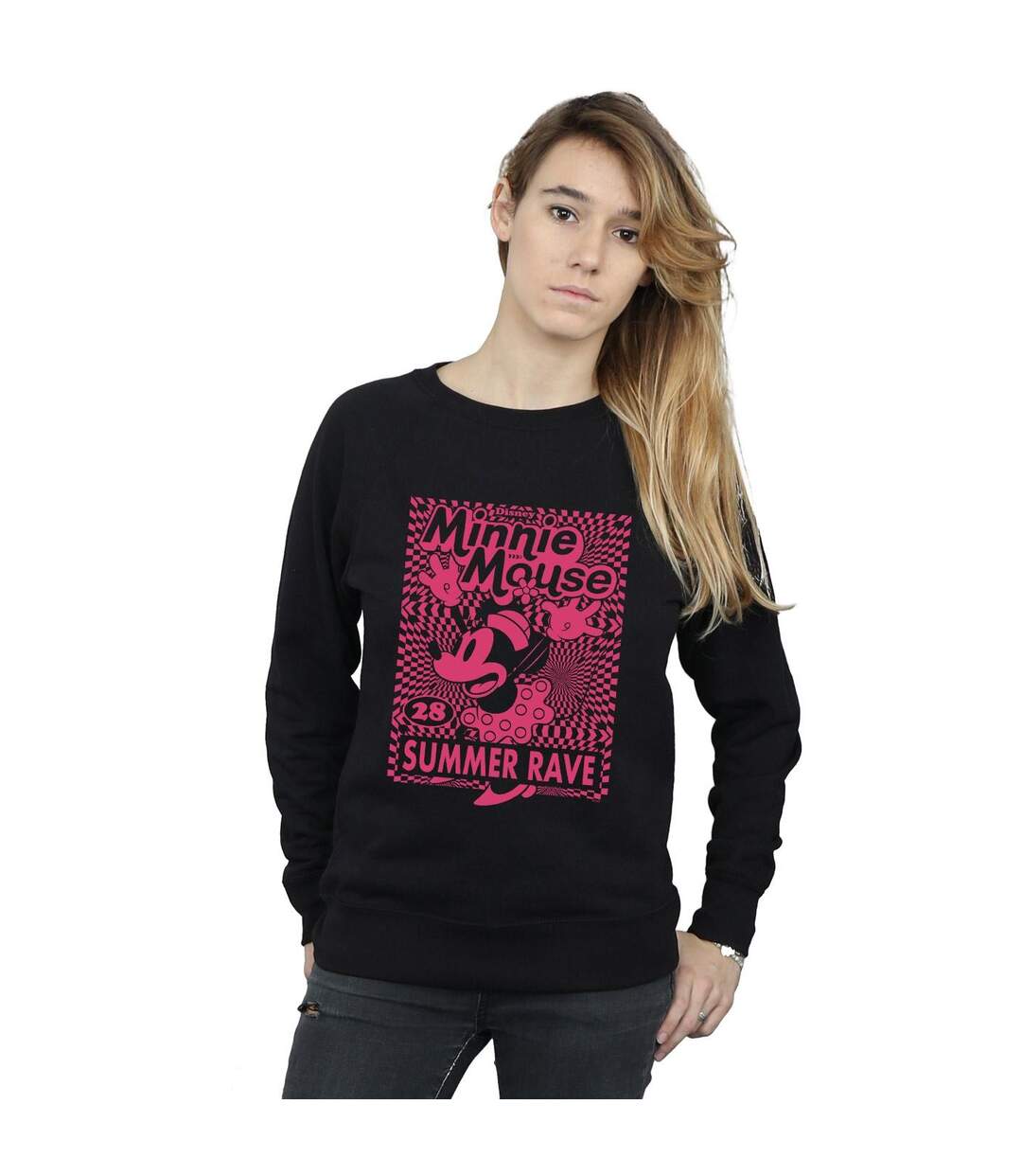 Disney Sweatshirt d'été Minnie Mouse Femmes/Dames (Noir) - UTBI27030-2
