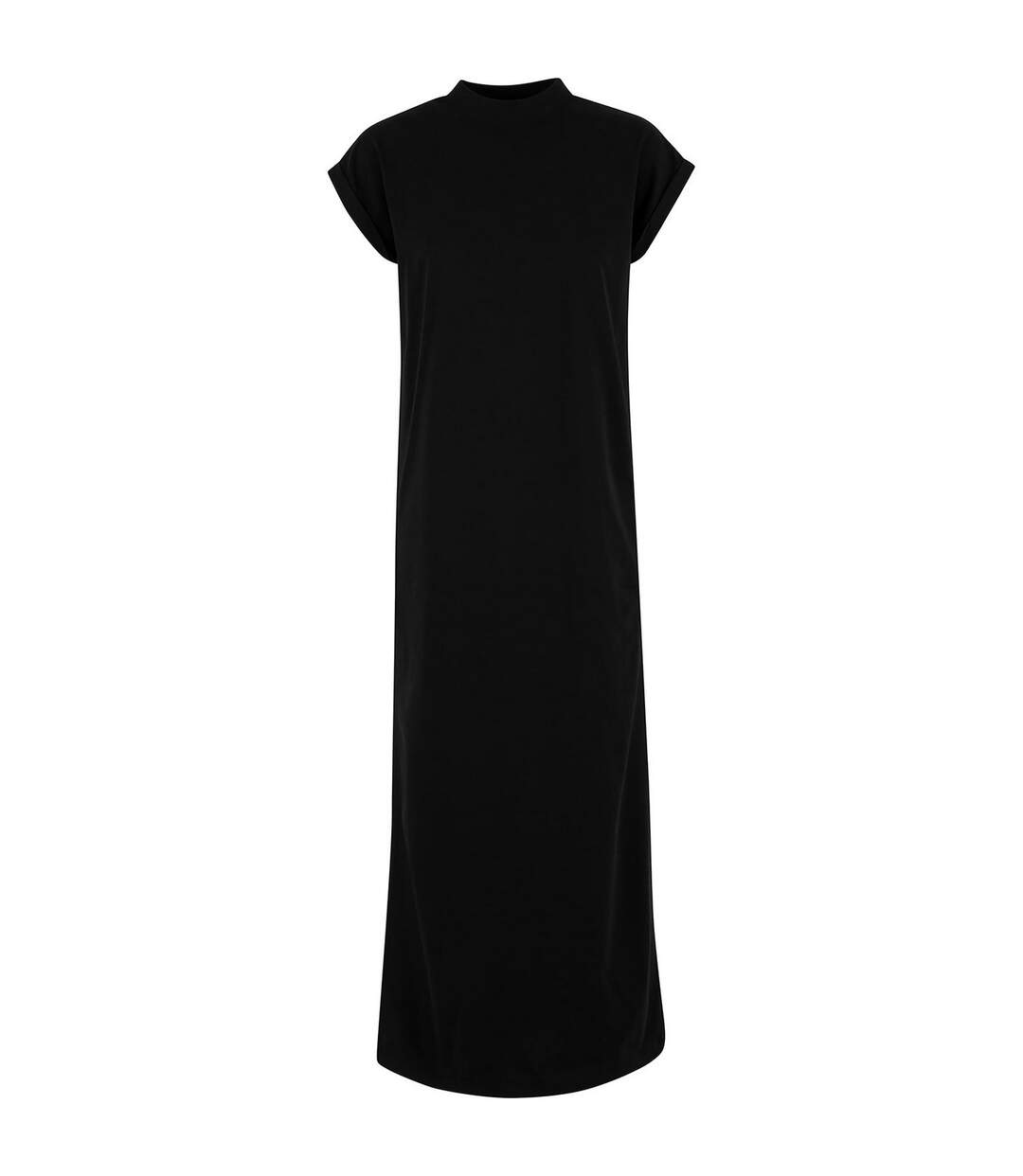 Womens/ladies Sorona Extended Shoulder Long Dress Black Build Your Brand-1