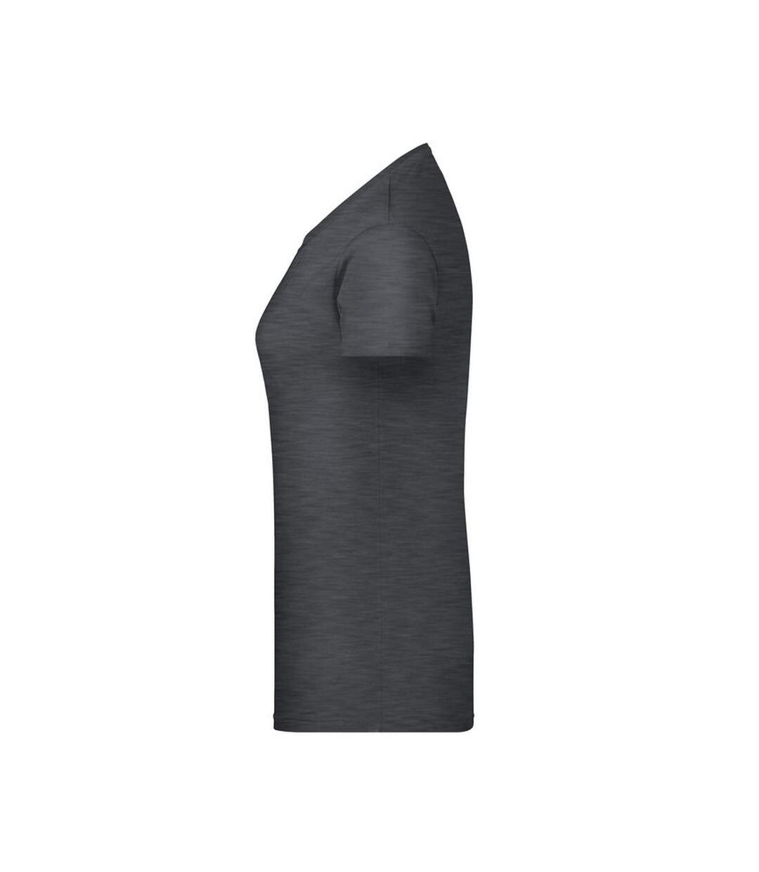 T-shirt Basic Femme Noir Chiné James And Nicholson-3