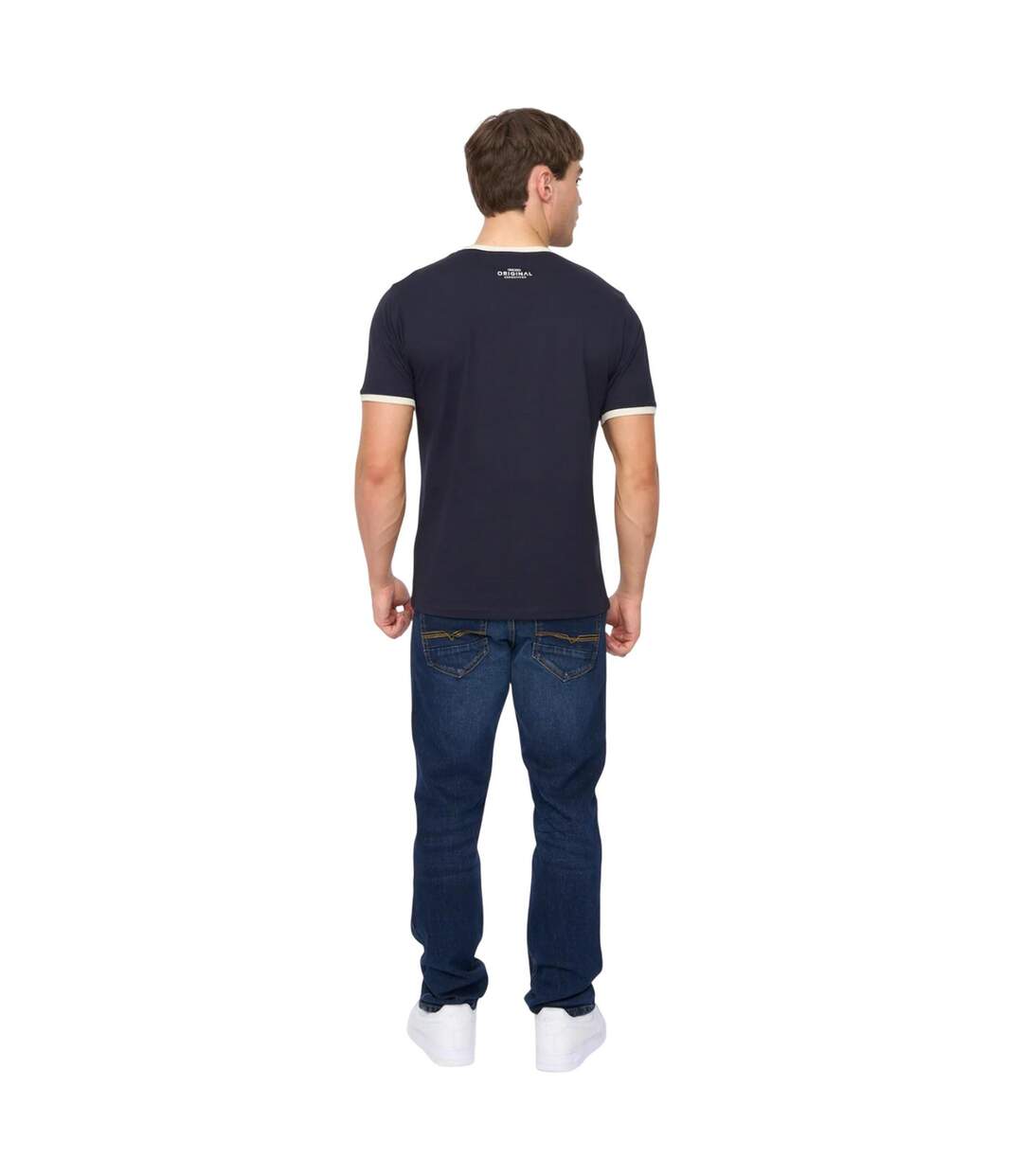 Mens Lamtopi T-shirt Navy Crosshatch-3