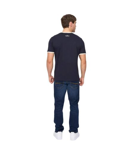 Mens Lamtopi T-shirt Navy Crosshatch