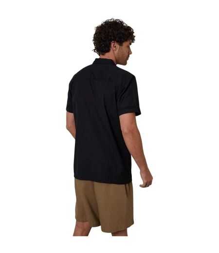 Chemise Manches Courtes Motif/style Bord En Crochet Homme Noir Threadbare