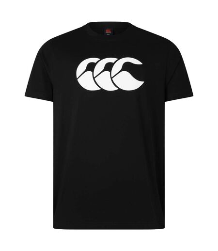 Mens Logo T-shirt Black White Canterbury
