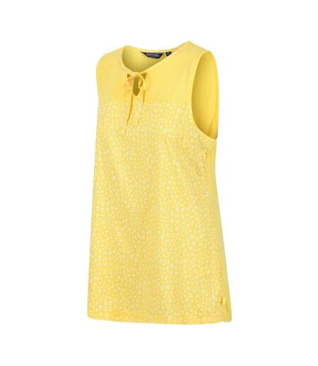Haut Sans Manches Motif/style À Motifs Brodés Janessa Femme Jaune Vif À Motifs Brodés Regatta