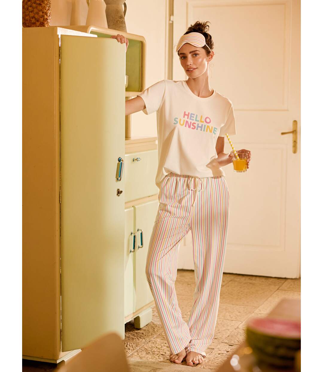 Pyjama tenue d'intérieur pantalon t-shirt SUMMER Lisca Cheek-2