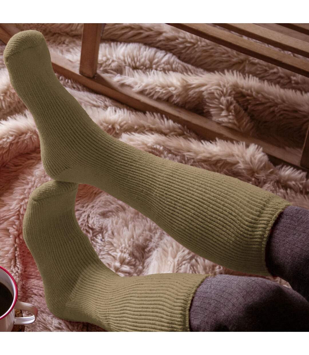 Mens Extra Long Thick Winter Warm Knee High Thermal Socks-4