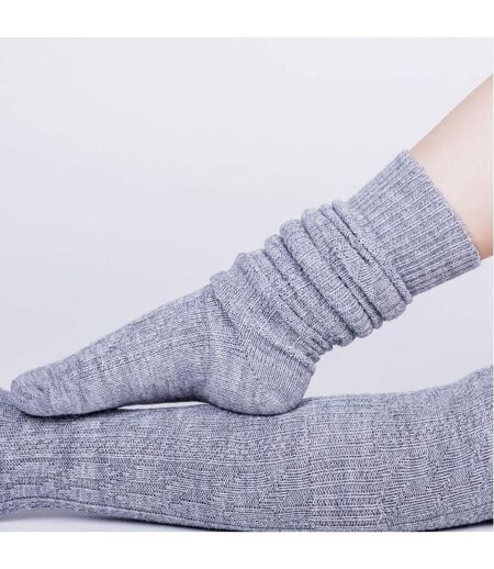 3 Pairs Ladies Extra Long Thigh High Over The Knee Wool Socks