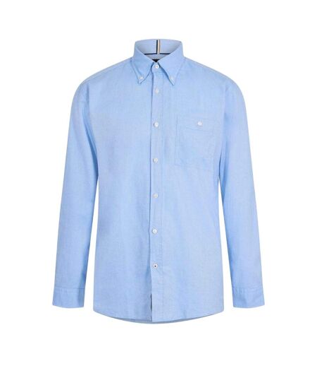 Mens Plain Oxford Button-down Shirt Pastel Blue Boss