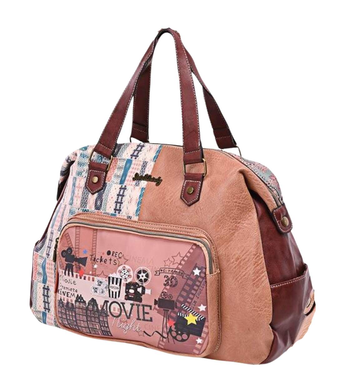 Sac à  Main Chic Rose avec Poignées Confortables pour Femme-1