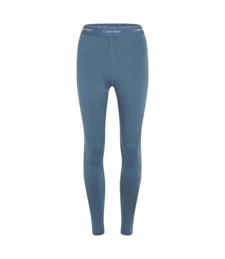 Womens/ladies Gym 7/8 Leggings Blue Calvin Klein