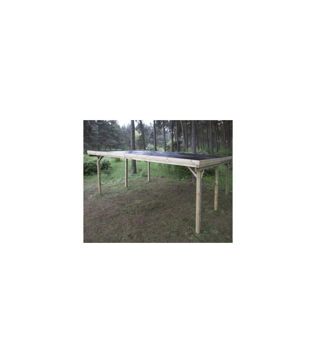 Carport double en bois Basic 5,1 x 5 m