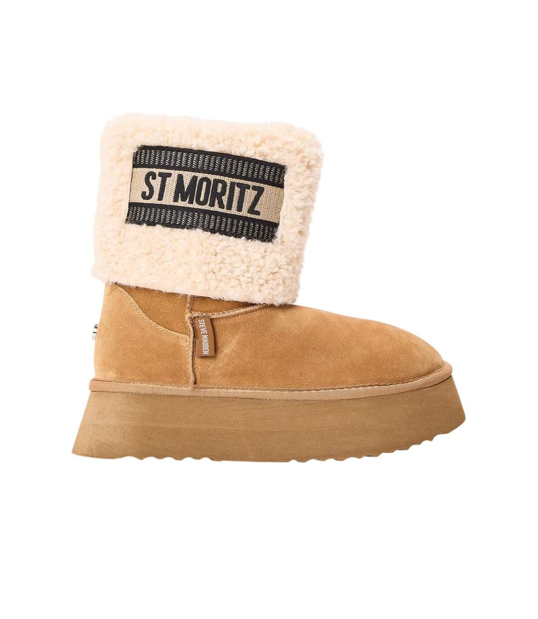 Bottes Coupe Confortable St Moritz Femme Marron Gris Steve Madden-1
