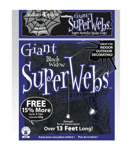 Rubies Stretch Spider Web Halloween Decoration (Black) (L)