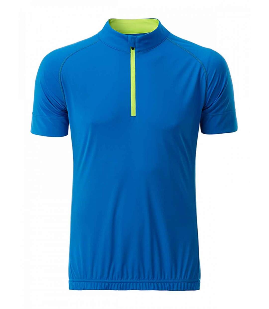 maillot cycliste demi zip - HOMME - JN514 - bleu vif