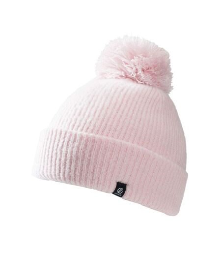 Bonnet Uni Motif/style Pompon Femme Rose Pâle Dare 2B