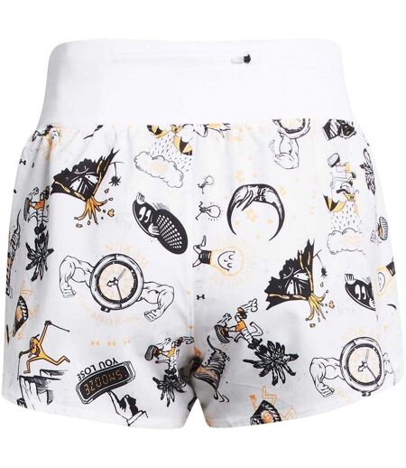 Short De Course Motif/style Imprimé Graphique Femme Blanc Under Armour