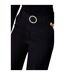 Womens/ladies buckle straight leg trousers black Dorothy Perkins