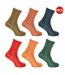 Chaussettes non élastiquées femme bleu sarcelle / jaune / rouge / bleu marine / marron / vert Generic-1