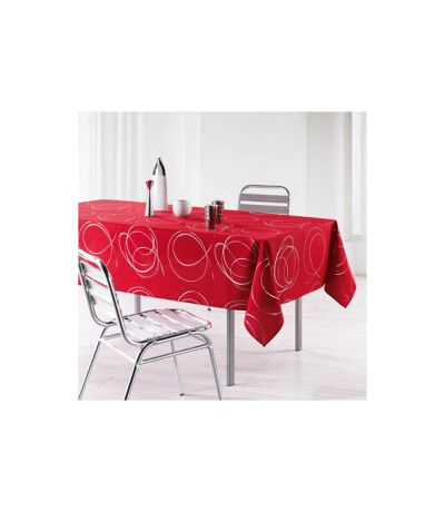 Nappe Imprimé Métallisé Bully 150x300cm Rouge