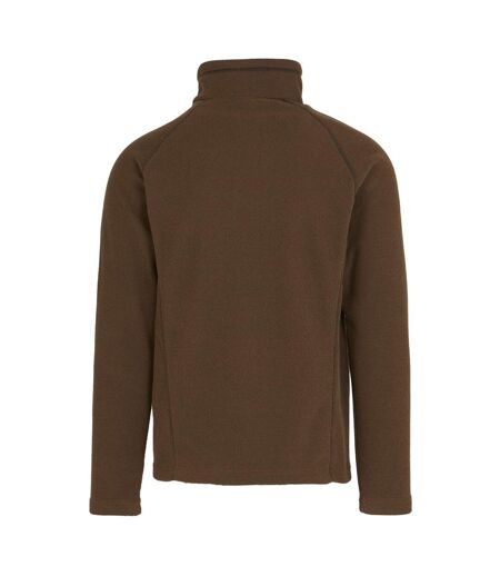 Great Outdoors Mens Kenger Half Zip Honeycomb Fleece Dark Brown Regatta