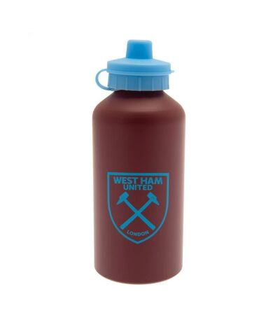 West Ham United FC Matte Bottle (Claret Red/Sky Blue) (One Size) - UTTA8322