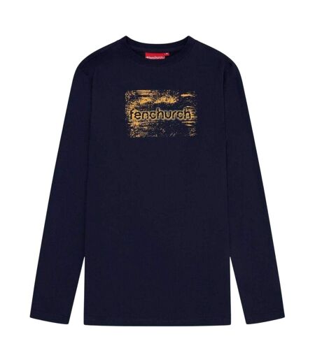 T-shirt Manches Longues Minories Homme Bleu Marine Fenchurch