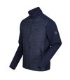 Regatta Mens Arkley Marl Full Zip Fleece Jacket (Navy)
