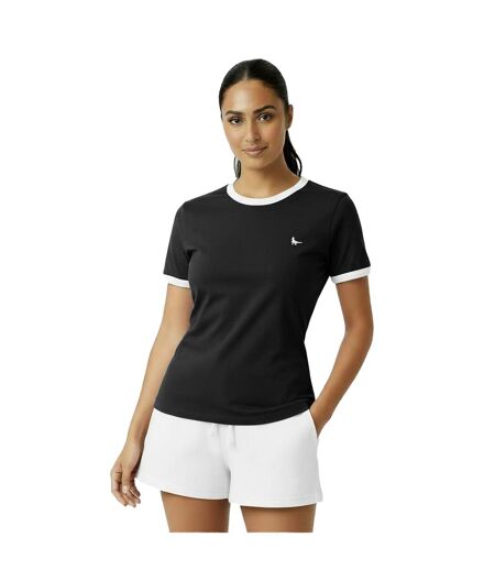 Womens/ladies Trinkey Ringer T-shirt Black Jack Wills